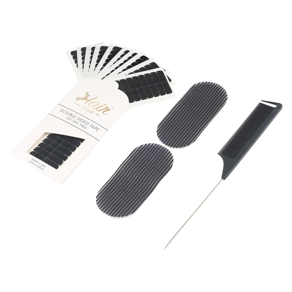 

Hair Want 120 Tabs Double Sided Tape for Tape In Extensions Tail Hair Comb 4*0.8cm Adhesive Tape for Replacement Invisible Tapes