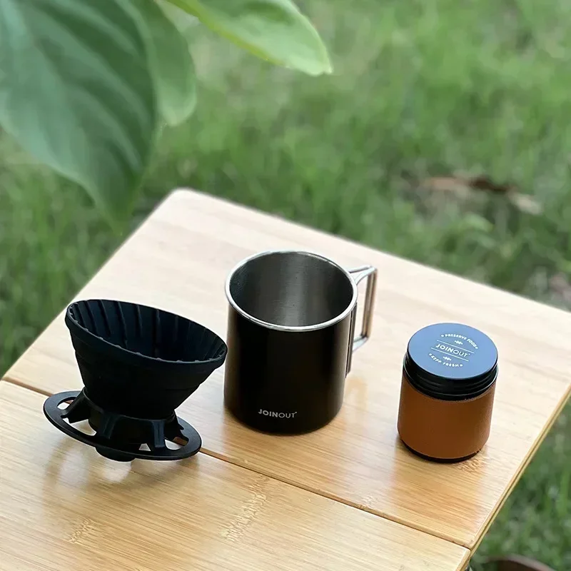 

2025 Handmade Coffee Set Takeaway Portable Mug with Silicone Filter for Outdoor Car Transportation Utensil