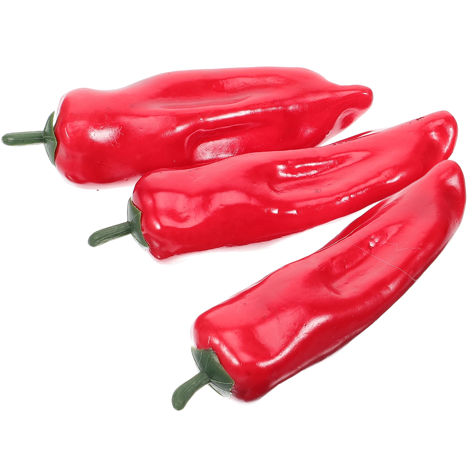 

3pcs Simulated Chili Ornament Lifelike Fake Vegetable Props Food Model Foam Decor Shop Decoration Artificial Pepper Display