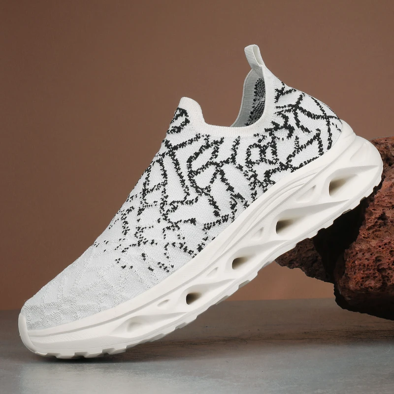 Baskets décontractées respirantes pour hommes, chaussures de course de luxe, mocassins à la mode, chaussures de course pour hommes