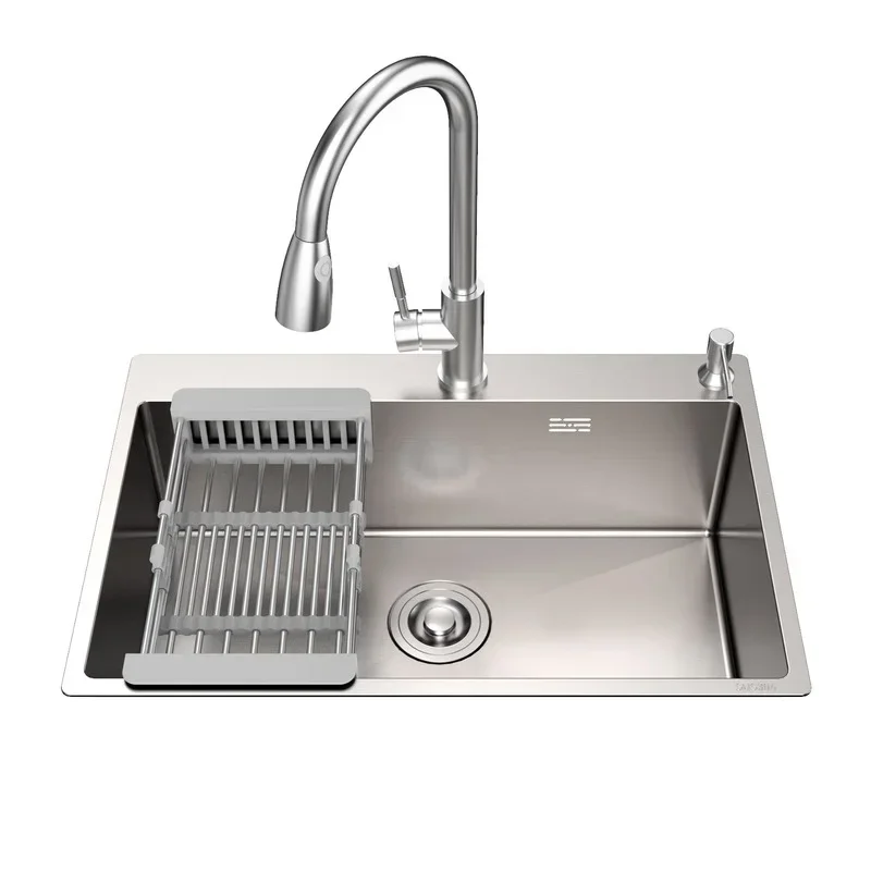 304 Stainless Steel Nano Kitchen Sink - Large Single Slot Hand Basin for Washing