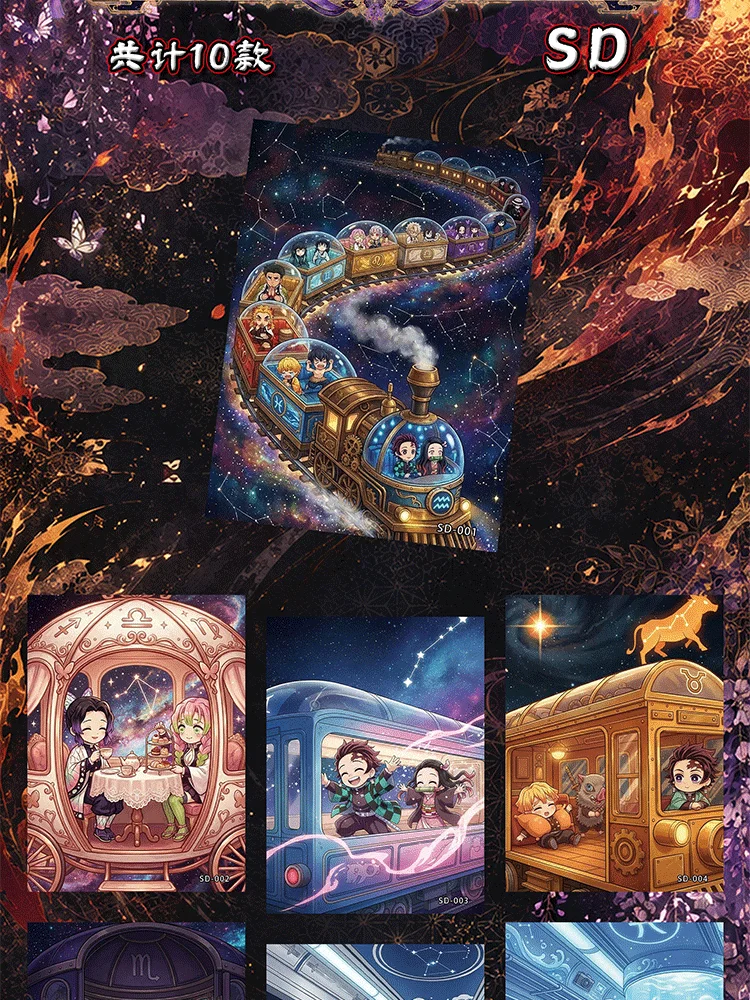 Wholesale Full Case Demon Slayer Kimetsu no Yaiba Anime Collectible Cards Art Prints Series Premium Trading Cards Fans Gift