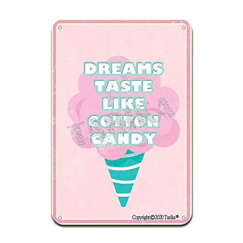 Dreams Taste Like Cotton Candy Iron Poster Painting Tin Sign Vintage Wall Decor for Cafe Bar Pub Home Beer Decoration Crafts