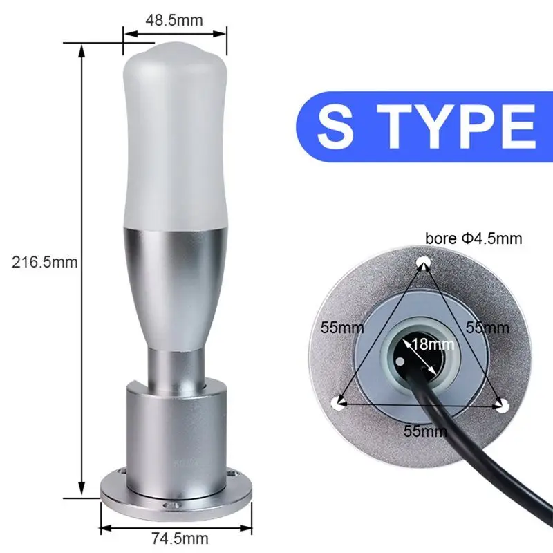 ABVJ-Tricolor Led ضوء تحذير وامض 12 فولت معدن ستروب منارة مصباح إشارة مع الجرس أحمر أخضر أصفر مؤشر الطيار #6