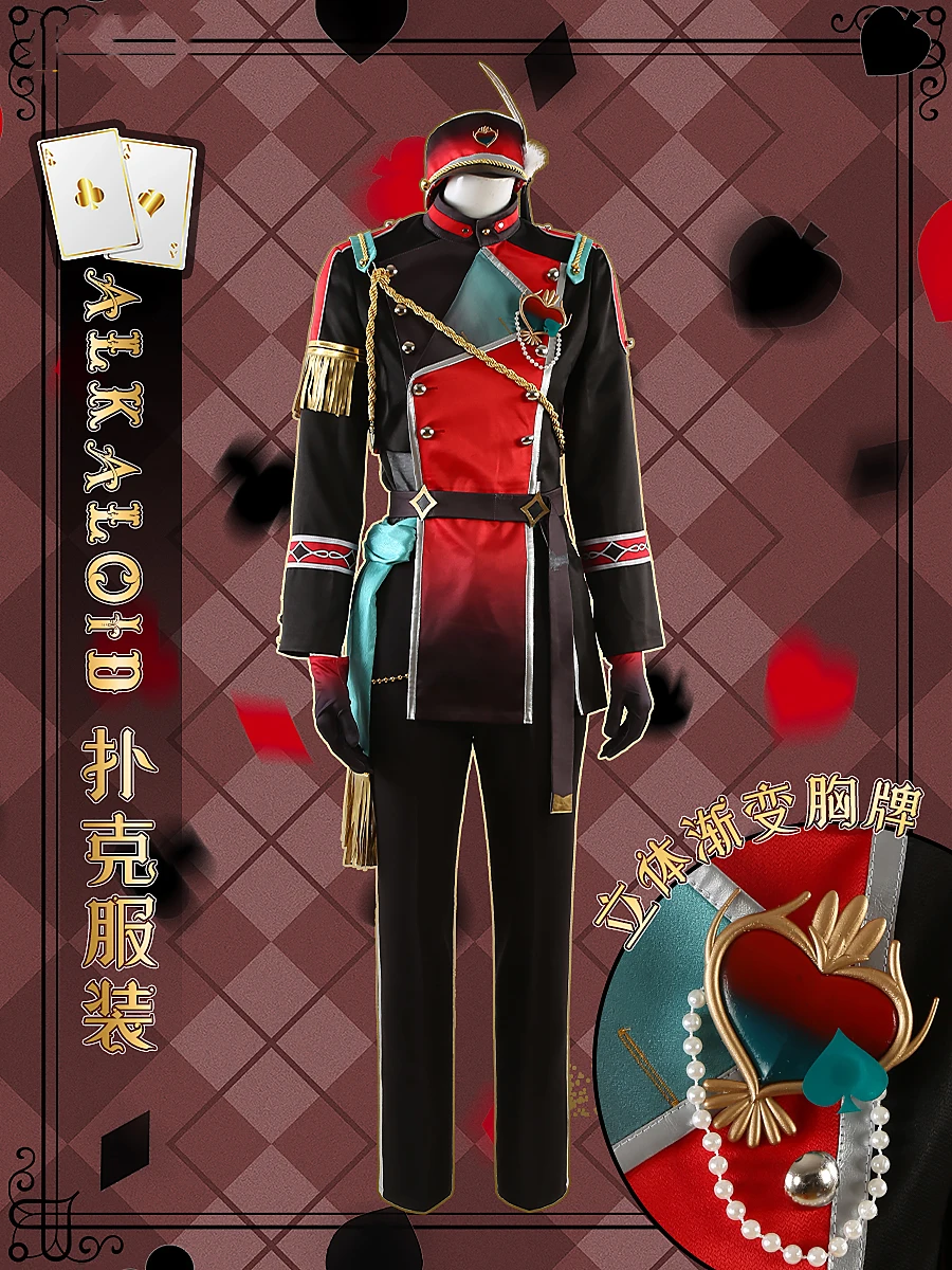 Game Ensemble Stars ALKALOID Poker Kazehaya Tatsumi Ayase Mayoi Amagi Hiiro Shiratori Aira Cosplay Costume Suit Custom Made