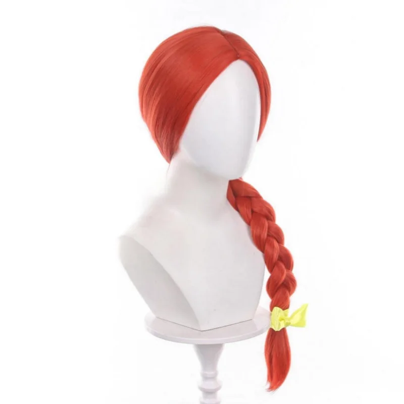 Toy Animation Story 5 Jessie Cosplay Wigs Braid Styled Long Synthetic Hair Heat Resistance Fiber Wig Jessie Headwear + Wig Cap
