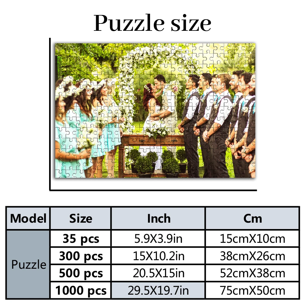35/300pcs  marriage Customized Photo Personalised Decompression Mosaic Personalized Photo For Baby Toy Girlfriend Gift