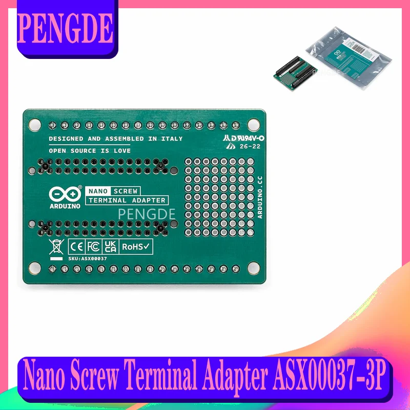 

Nano Screw Terminal Adapter ASX00037-3P Italy Official Original Genuine Expansion Boards Arduino Nano