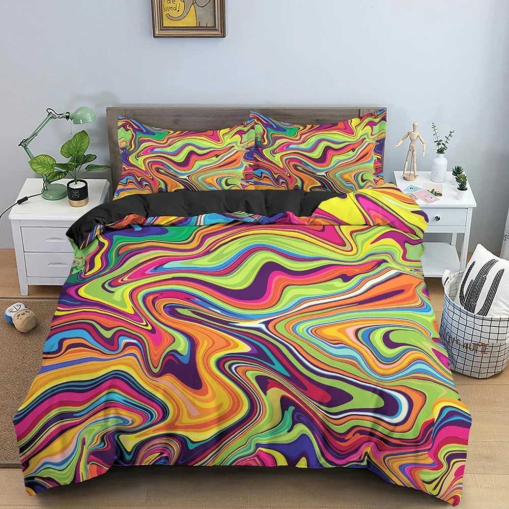 

3D Duvet Cover Set Marble Texture Comfortable Duvet Quilt Cover Pillowcase Bedding Set Children Bedroom Decoration Home Textile