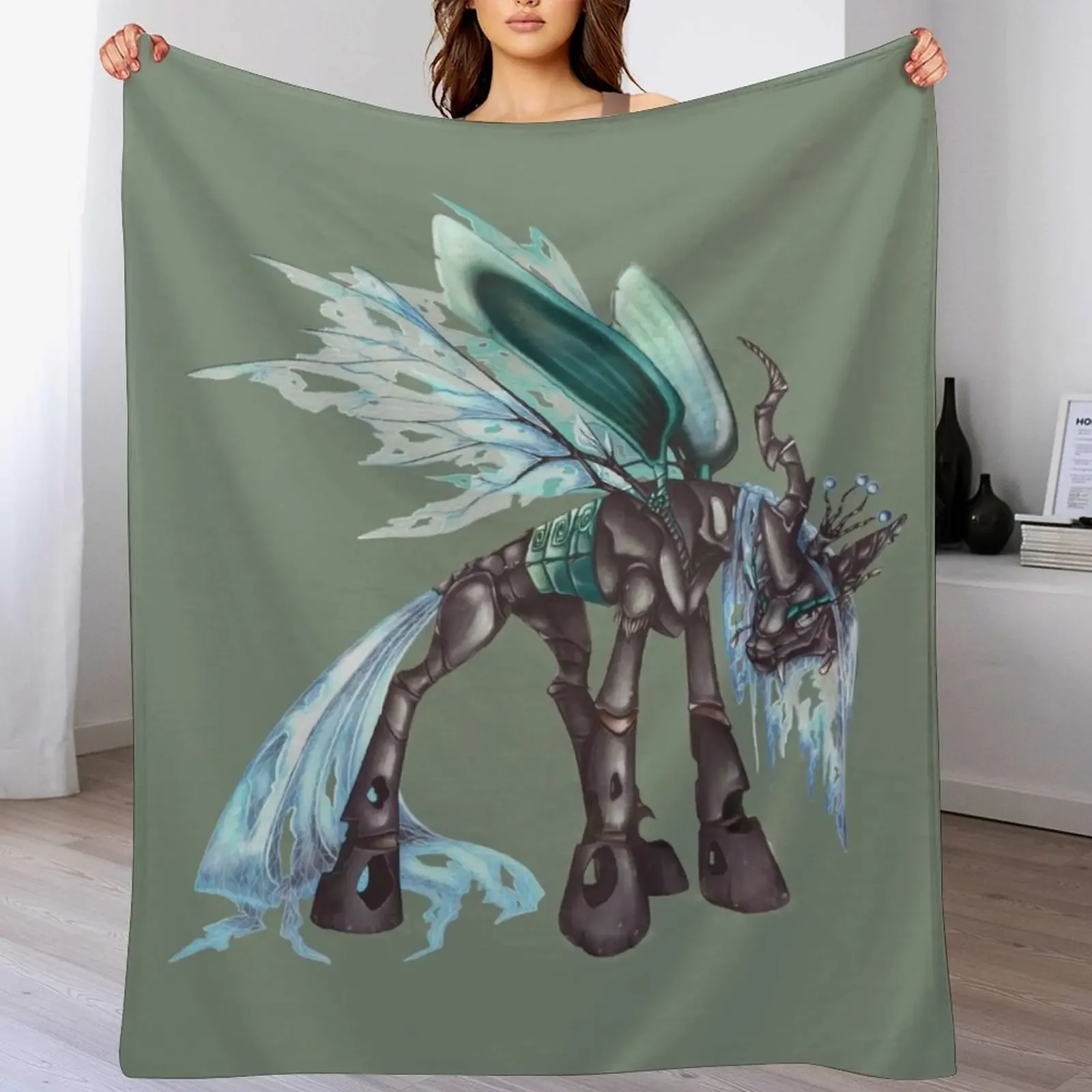 

Queen Chrysalis Throw Blanket Soft Sherpa Fleece Warm Blanket for Winter