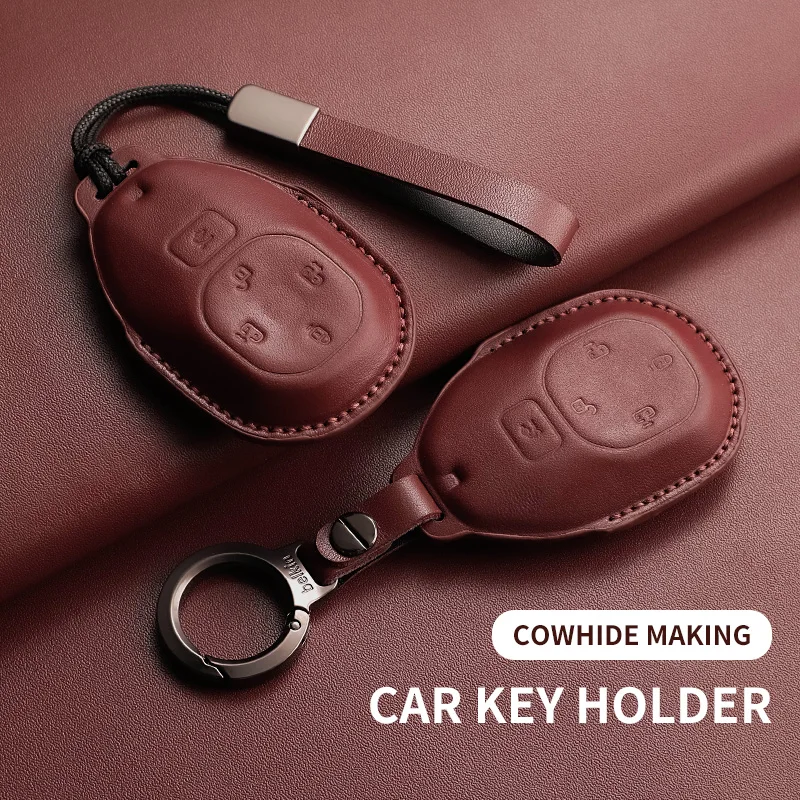 Leather Car Remote Key Case Cover For Gac Trumpchi Gs3 Gs4 Gs5 Gs8 Ga3 Ga4 Ga6 Gm8 Sgs7 Legend E8 Car Protector Shell Accessorie