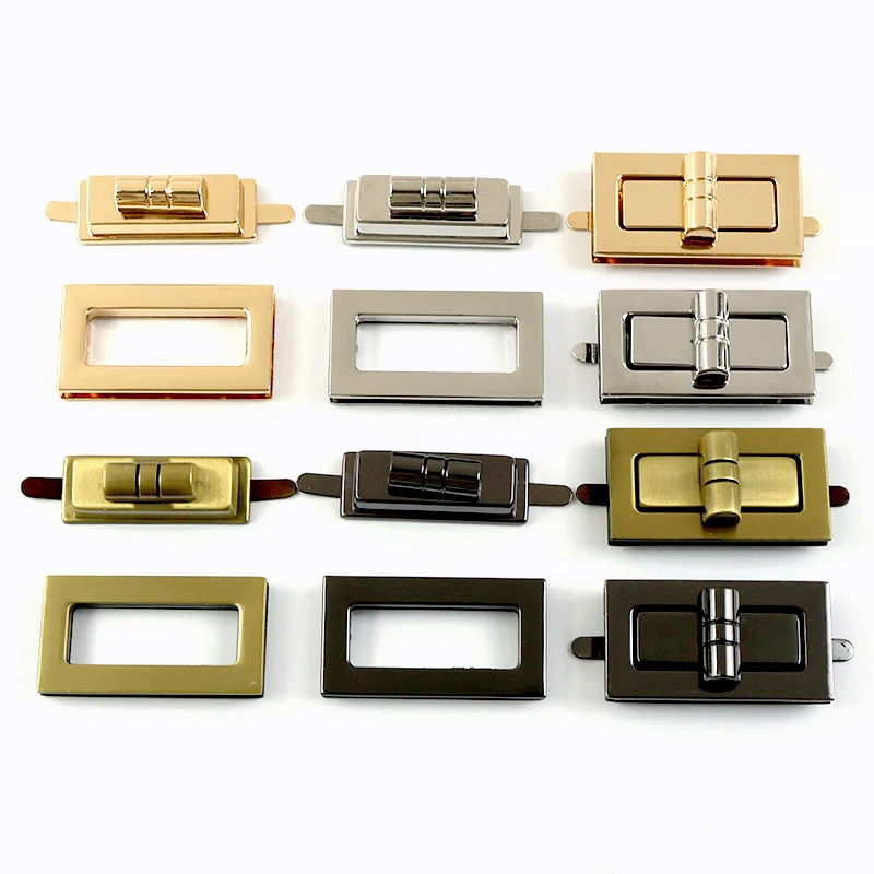 

1-5Pcs Bag Square Lock Buckle Metal Turn Twist Locks Clasp for Handbag Purse Closure Toggle Latch Buckles DIY Repair Accessories
