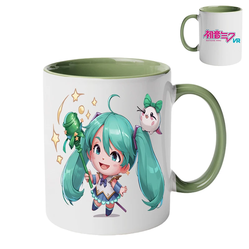 11oz Anime Hatsune Miku Kawaii Cute Creative Simple Ceramic Mug Mug Family Office School Gift Daughter Friends Family