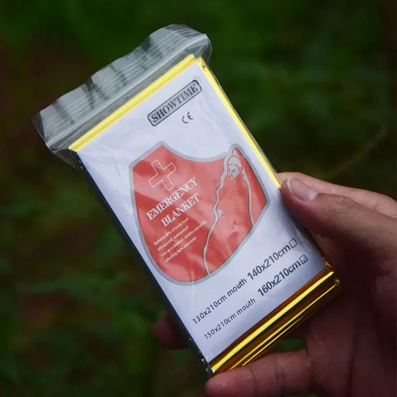 

Outdoor Portable Multi-Functional Thermal Blanket - Double-Sided Silver Survival Blanket, Sun Protection Blanket