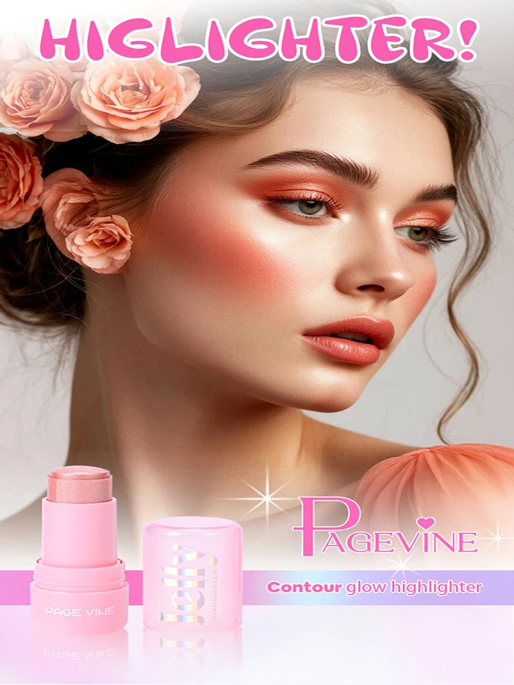 Página de 6 colores VINE Aqua Jelly contorno brillo resaltador sombra de ojos en barra súper brillante multicolor sombra de ojos resaltador en barra maquillaje