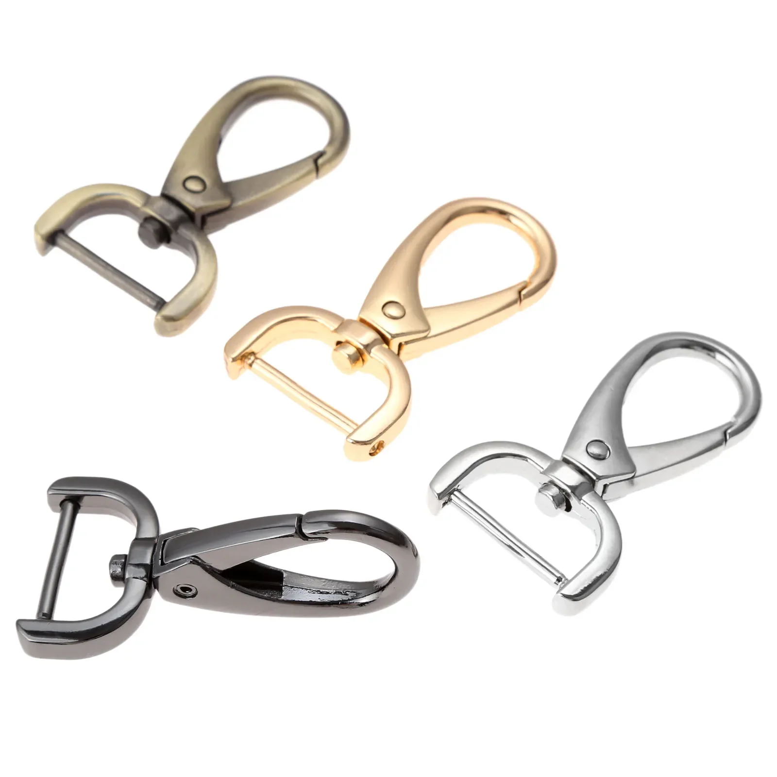 Zinc Alloy Handbag Bag Chain Buckle Clasps Movable Screw Hooks Lobster Swivel Trigger Clips Snap Hook Lanyard Hook Carabiner DIY