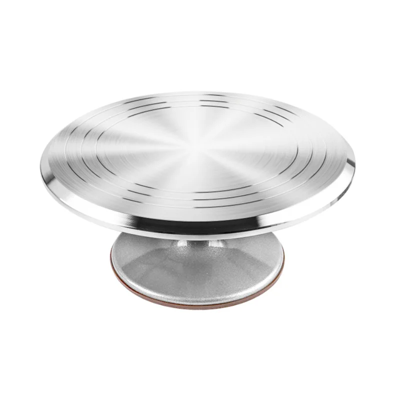

Cake decorating table, aluminum alloy turntable scraper scraper scraper with base rotating baking table