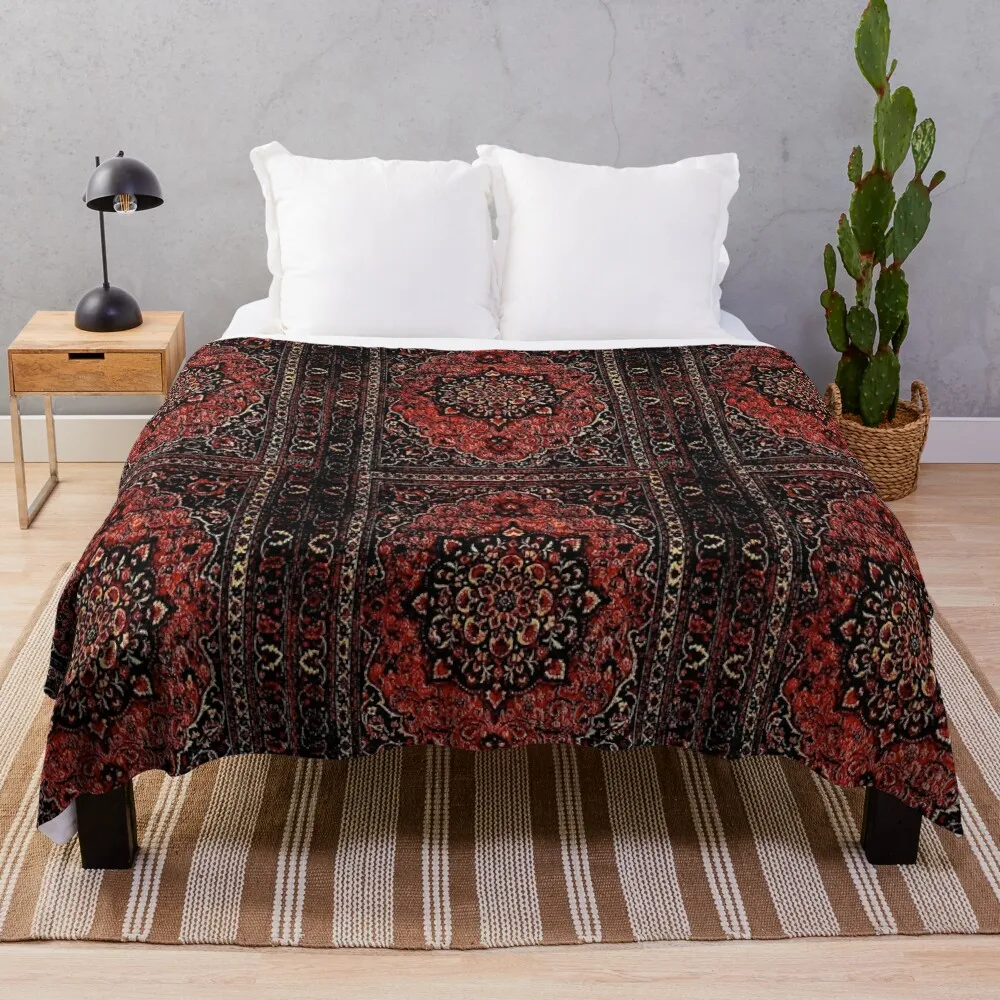 

oriental rug Vintage Antique Persian Carpet Throw Blanket Polar blanket Plaid on the sofa Blanket For Decorative Sofa