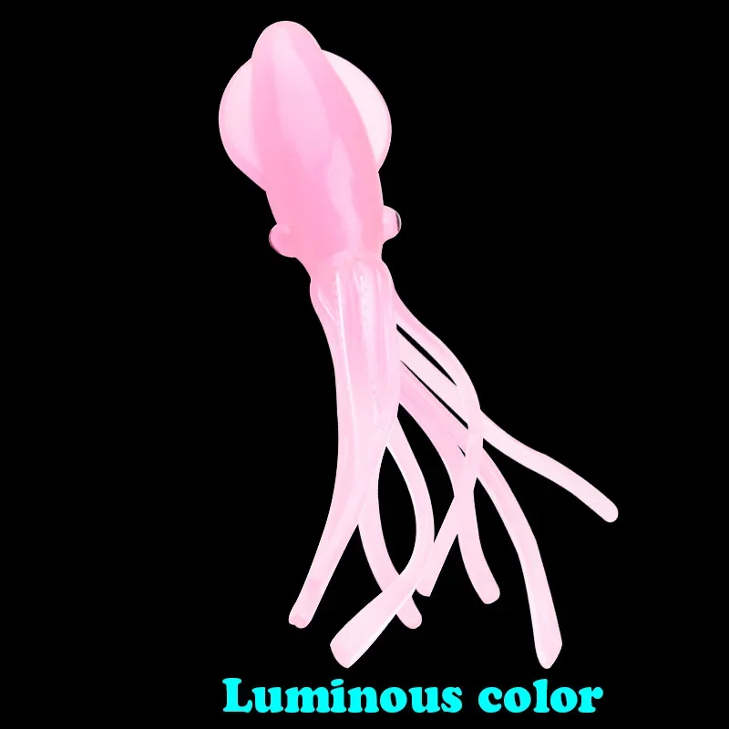 3Pcs 7cm 3.7g Octopus Squid Fishing Lure Glow Luminous Soft Octopus Skirt Wobblers Lures Pesca Artificial Baits for Sea Fishing