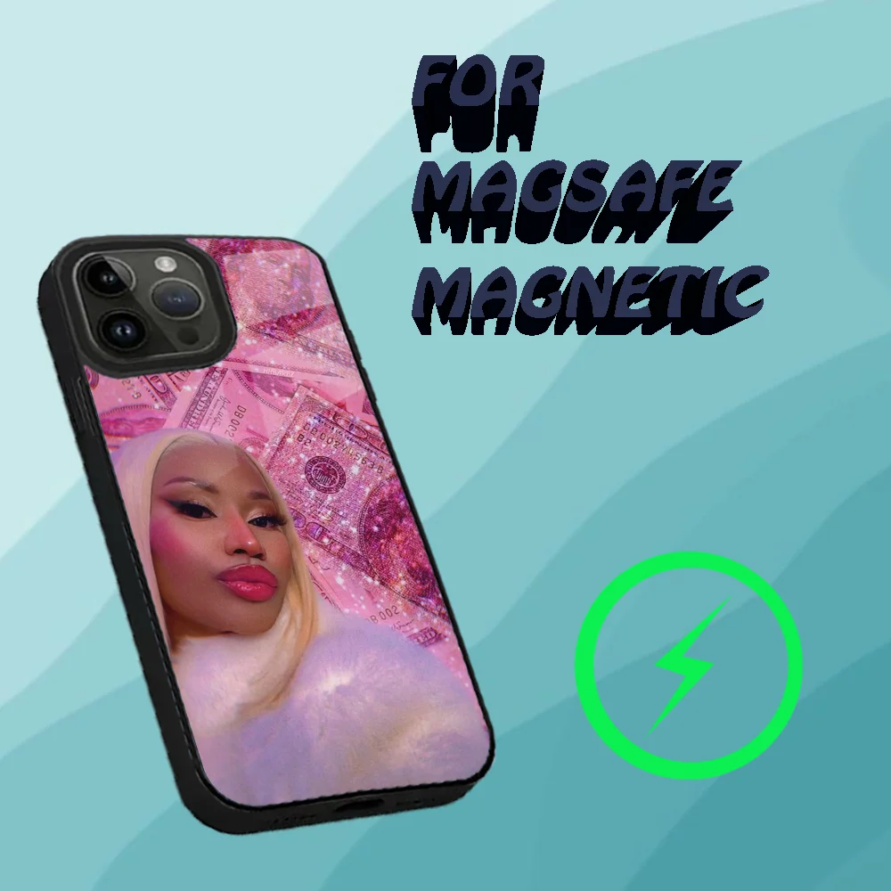 N-Nicki M-Minaj Rapper Phone Case For iPhone 15,14,13,12,11,Plus,Pro,Max Mini Magsafe Magnetic Wireless Charging image 3
