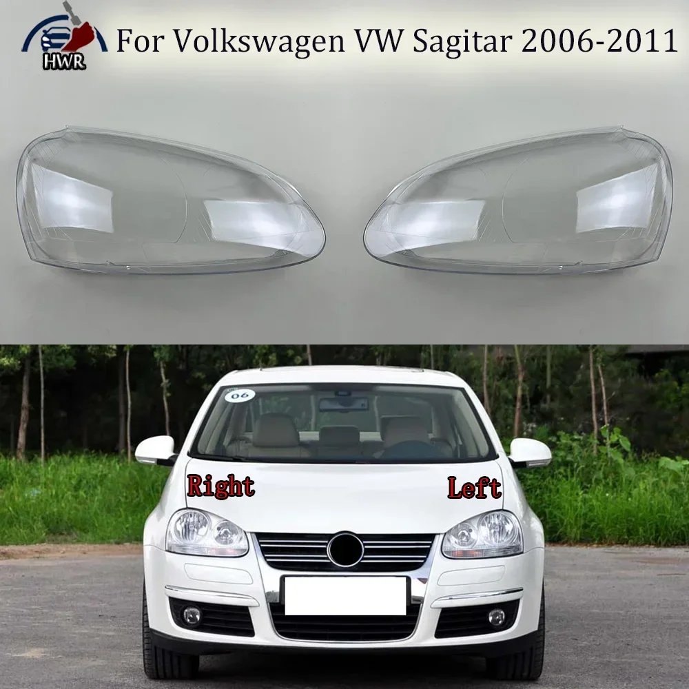 

For Volkswagen VW Sagitar 2006-2011 Headlamp Lamp Shell Headlight Cover Transparent Lampshade Plexiglass Replace Original Lens