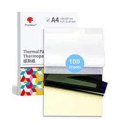 Tattoo Transfer Paper 100 Sheets A4 Size Thermal Stencil Paper DIY Compatible for Phomemo M08F M832 M834 M835 A4 Paper Printer