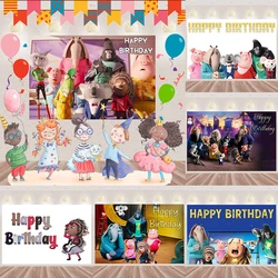 Animali Che Cantano Sing Voce Theme Birthday Party Vinyl Background Baby Shower Photography Props Decor Supplies Photo Prop Gif