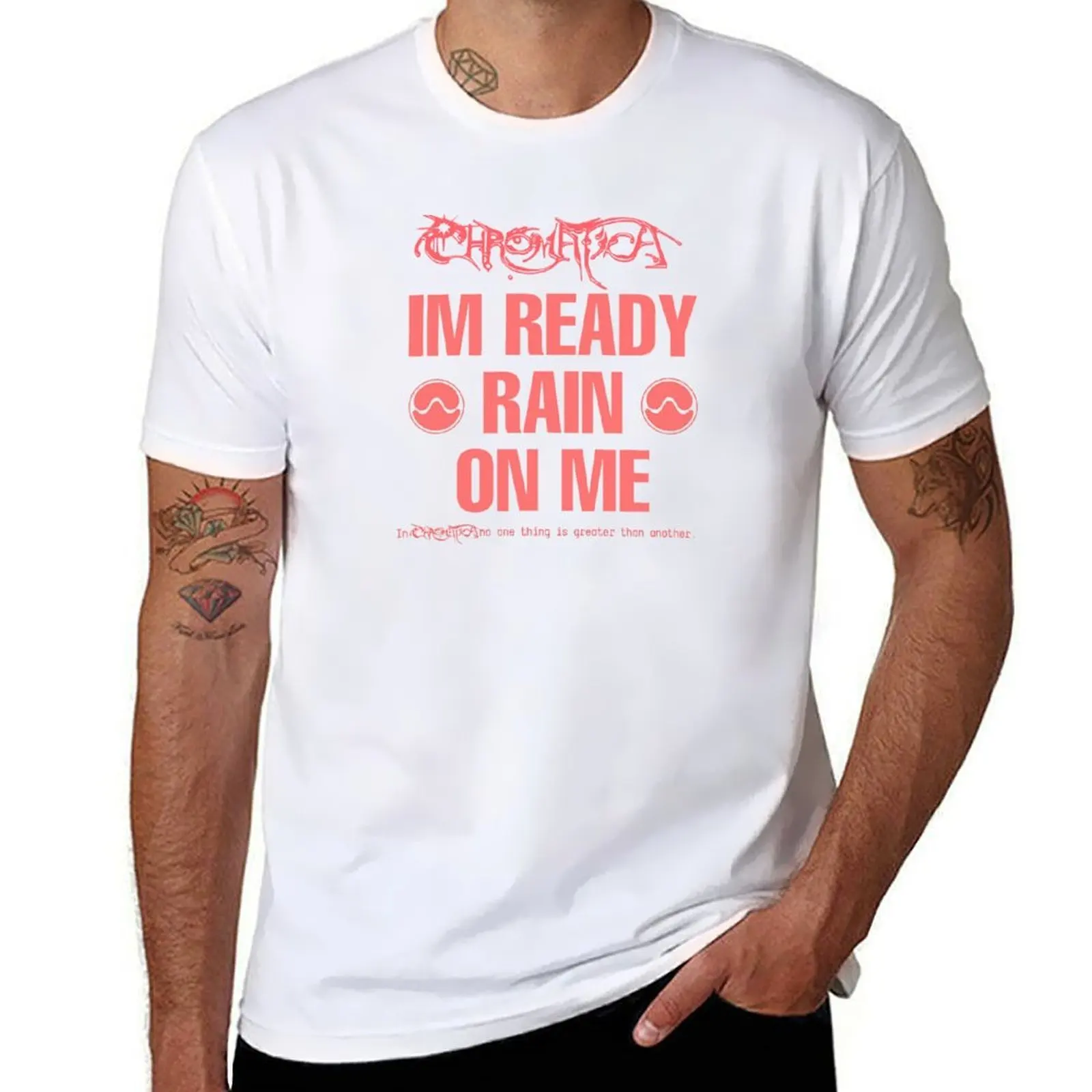Rain On Me Chromatica and Sine Wave T-Shirt t shirts for man pack cotton anime t shirts for man T-Shirt