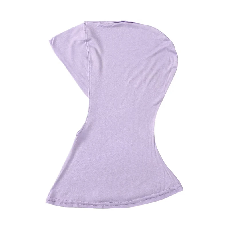 Sous-écharpe musulmane monochromatique pour femme, hijab modal, casquette réglable, turban extensible, couverture complète du cou, châle musulman