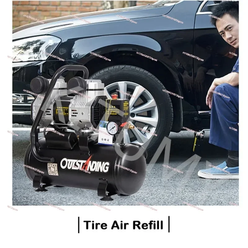 Small Air Compressor Oil-free Silent Pump High Pressure Industrial Compressor Portable Woodworkin Pump