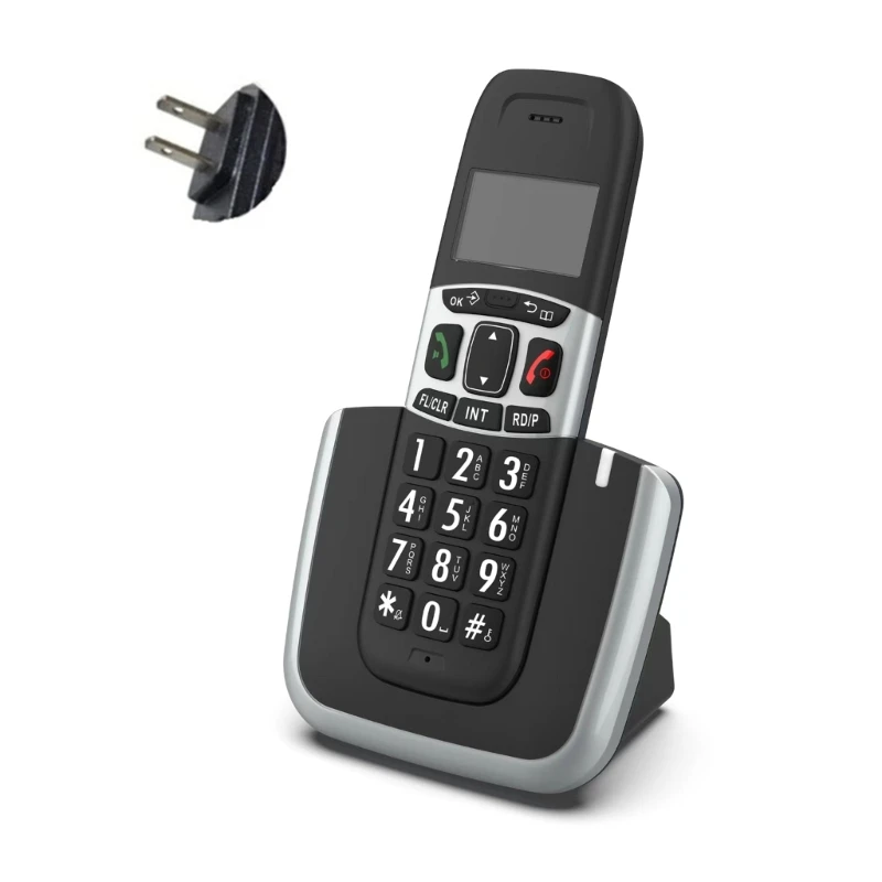 Cordless Phone Low Radiation with Answering Machine CallerID Display and Call Waiting for Business Office or Home Use