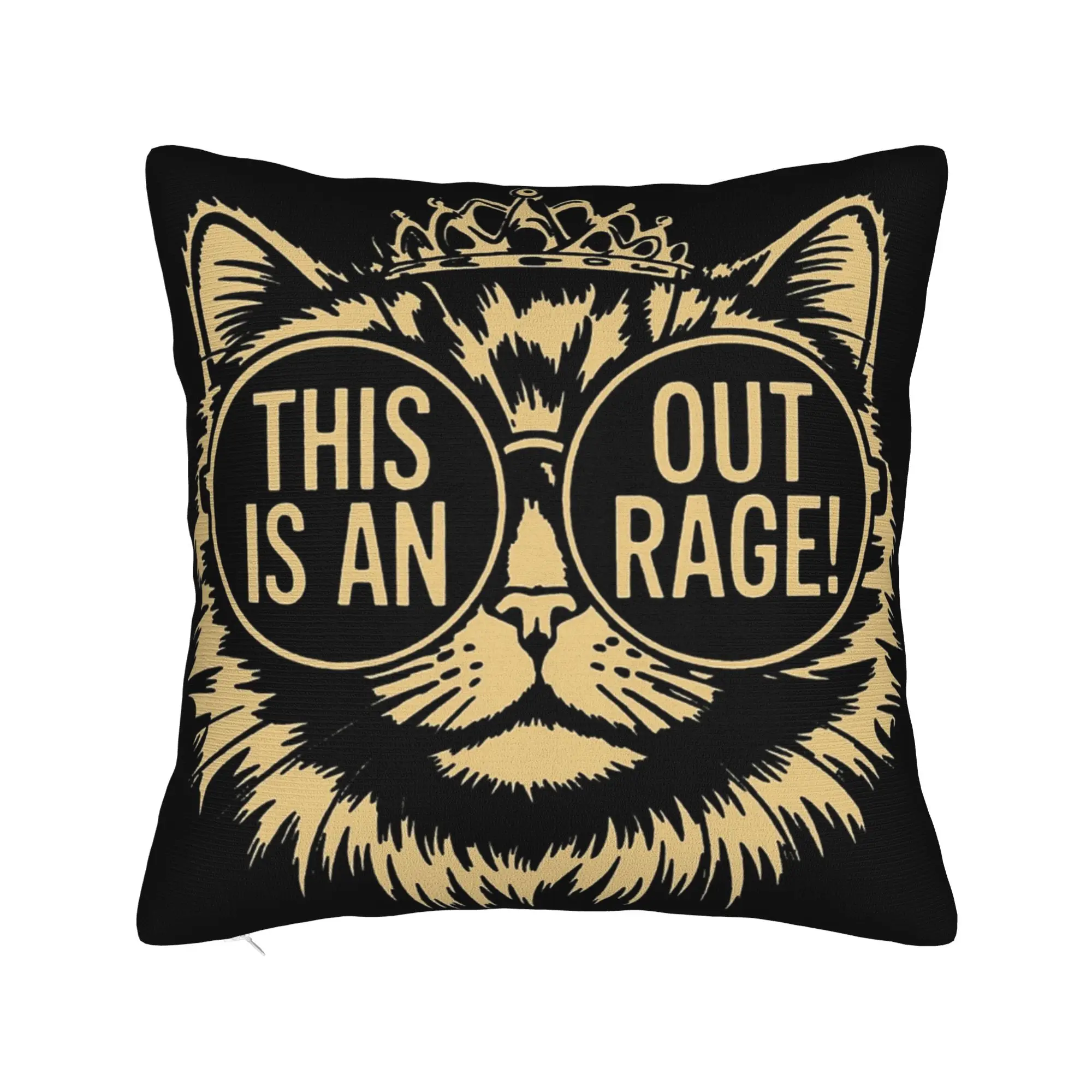 This Is An Outrage Princess Donut Cat  Pillowcase Merchandise Printing Cushion Cover Decor  Pillow Case Cover Home Multi-Size