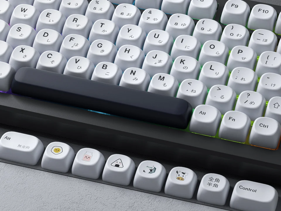 XVX PBT キーキャップ 75% 白 137キー セット