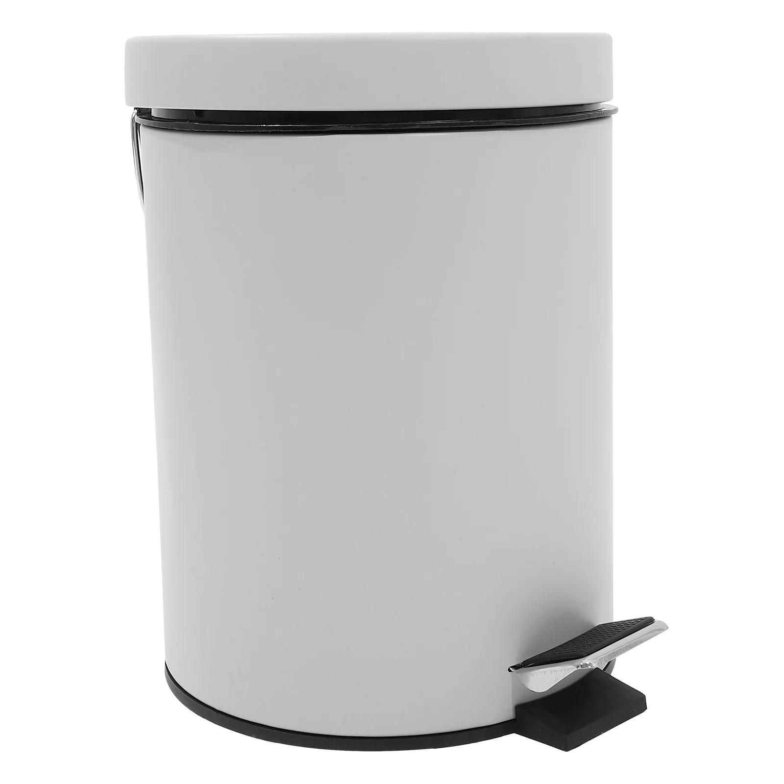 

5L Foot Pedal Flip Top Trash Can Removable Inner Bucket Soft Close Silent Operation Handle for Easy Cleaning Household Office