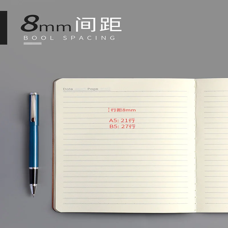 A5 Kraft Cover Notebook Retro Diary Horizontal Grid Simplified Homework Student Writing Car Line Exercise School Office Suppliel
