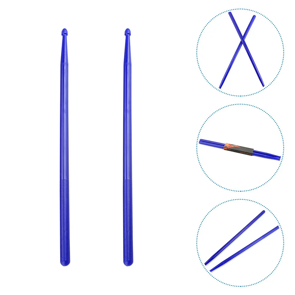 

1 Pair Anti-Slip Drum Nylon Material Long Handle Stage Performance Drum Set Sticks Percussion Instrument Sticks For Beginners