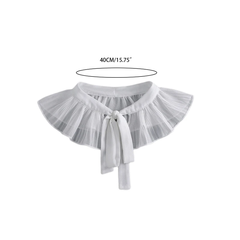 falsa com babado, destacável, suéter, lenço decorativo