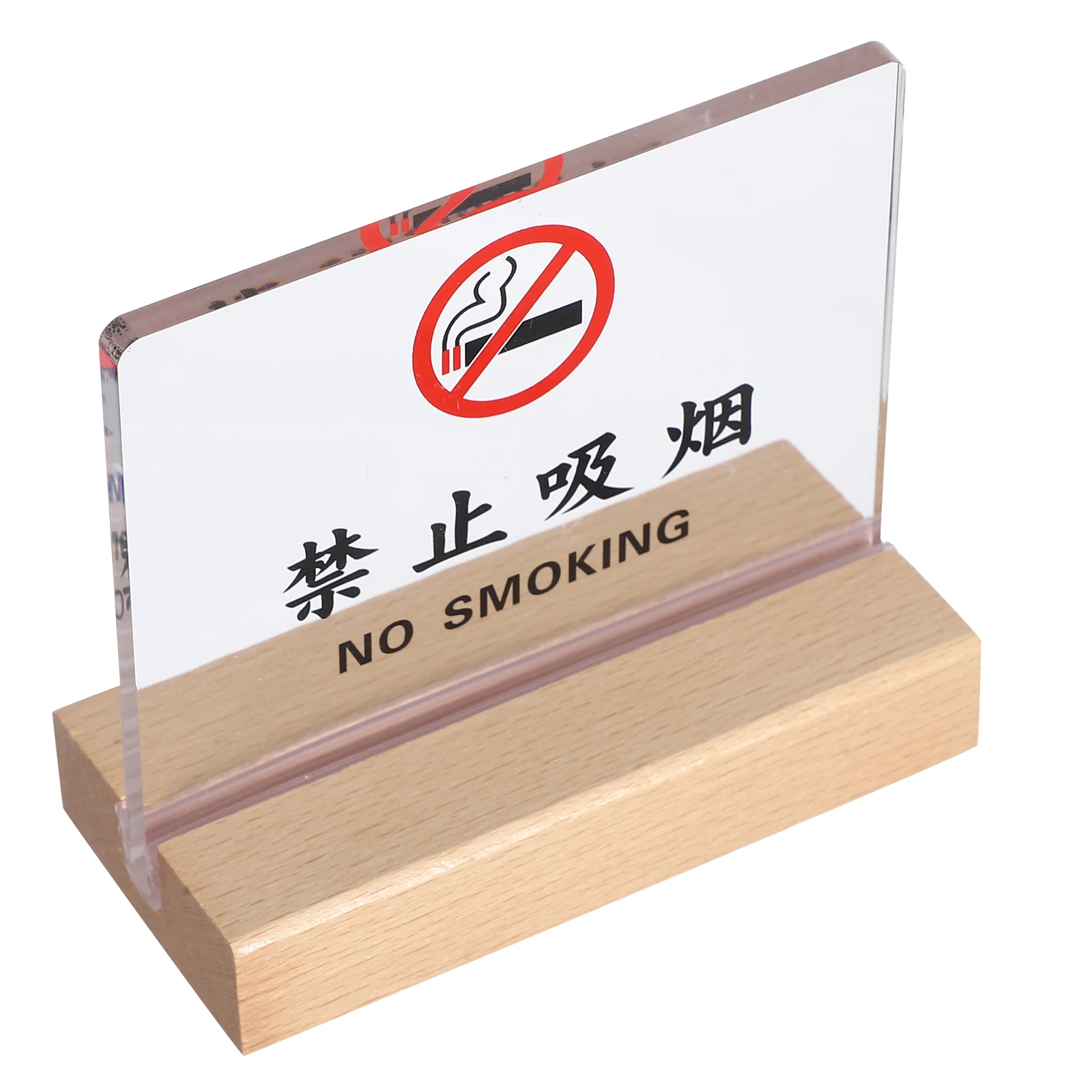

No Smoking 10X15Cm Acrylic Tabletop Tent Sign Non-Smoking Desk Indicator Warning Sign For Restaurants Offices Malls Cafes Clubs