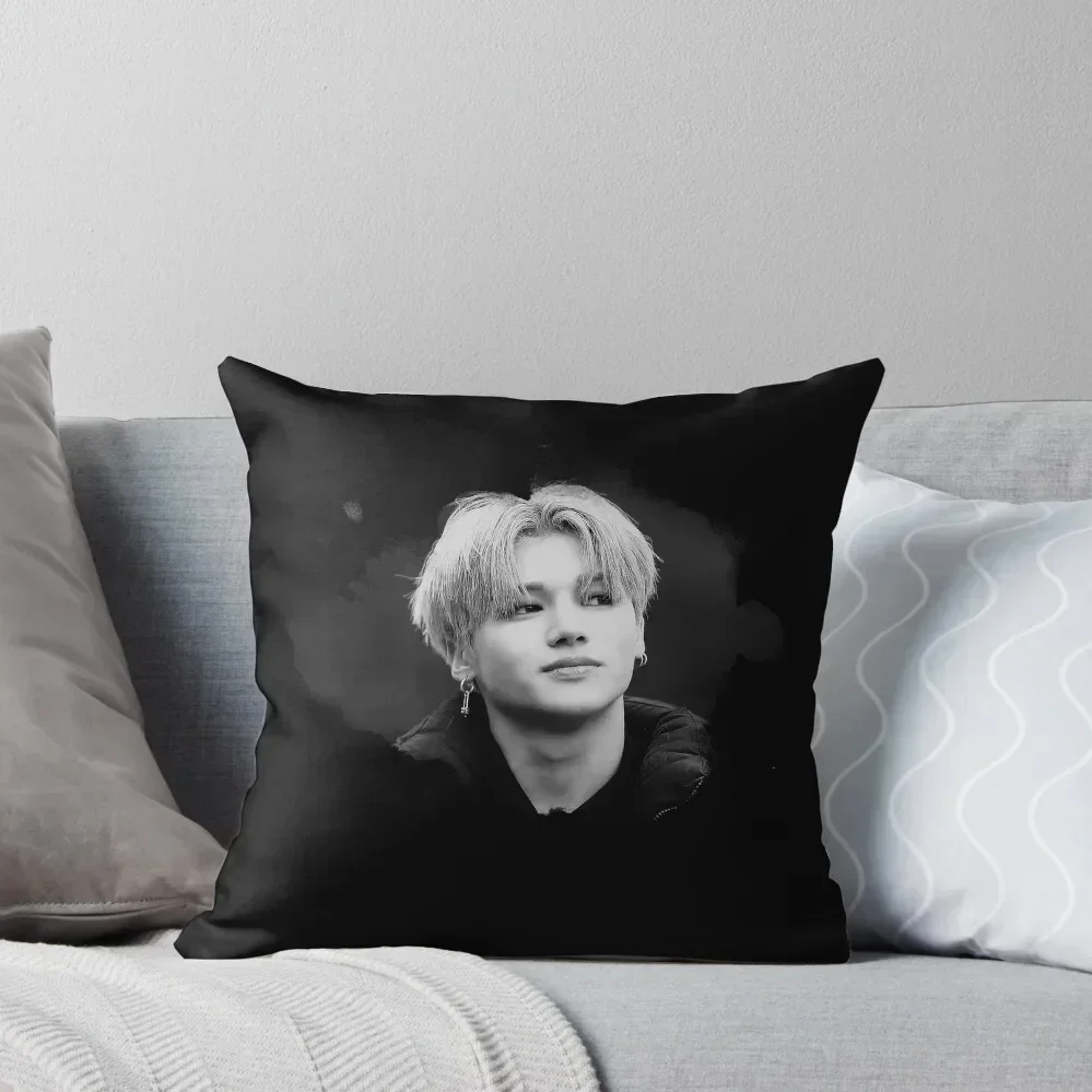 

ATEEZ Wooyoung Throw Pillow Plaid Sofa christmas cushions covers Ornamental Pillow Decorative pillowcase pillow