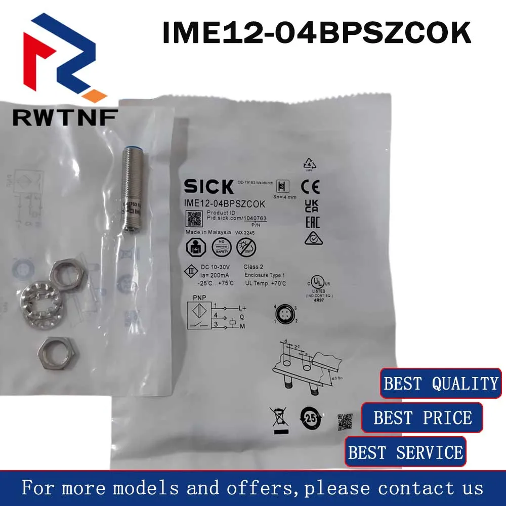 

Новый оригинальный датчик приближения SICK IME12-04BPSZCOK 1040763, 100% оригинальный, в наличии на складе