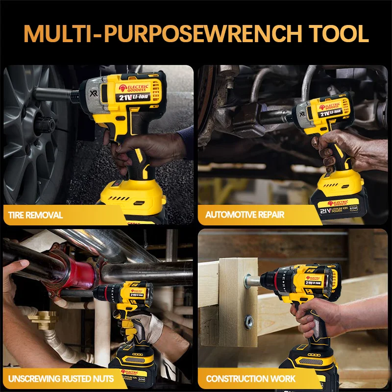 Multi-Purposewrench Tools Includes An Electric Wrench Drill Power Tools Combination Box Electric Goddess  For Makita 21V Battery