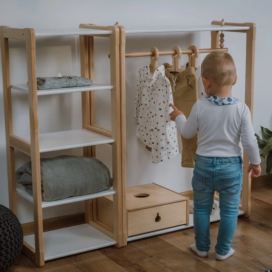 &c Kids Dress up Clothing Rack Plywood Living Room Storage Hanger Convertible Design Minimalist Style 8 Hooks for Hotel School