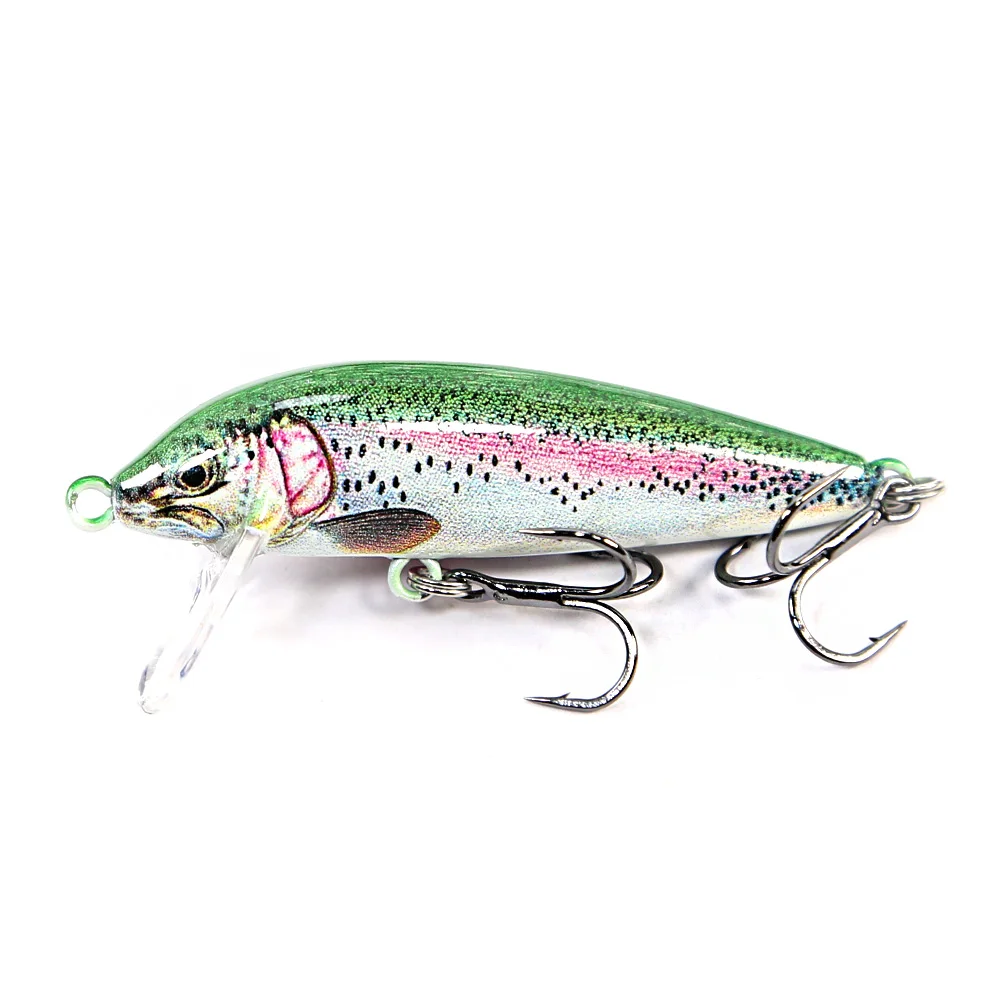 B&U Sinking Minnow Wobbler Angelköder für Barsch, Barsch, Hecht, Forellenköder und harter Köder, Jerkbait für Barsch-Angelgerät