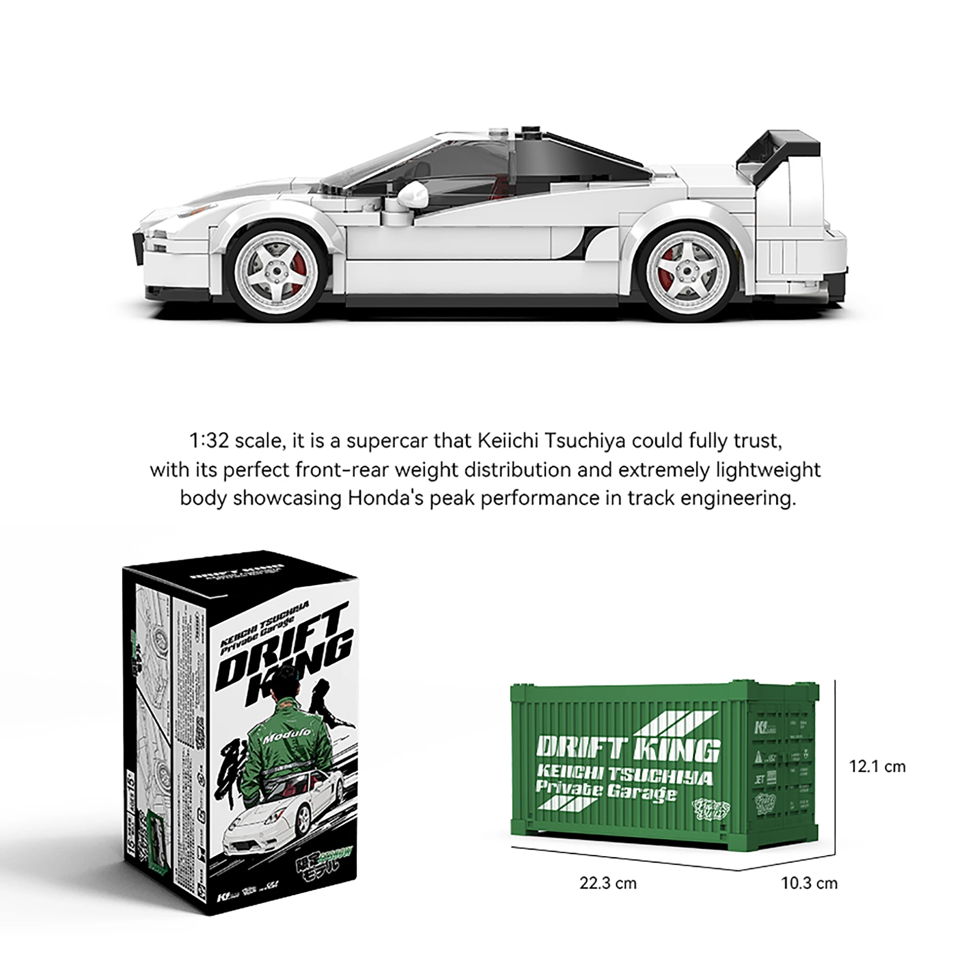 

384 детали Конструктор NA2 Drift Racing Car Keiichi Collab PB8899: Техническая модель японского суперкара, игрушки-кирпичики для взрослых, подарки