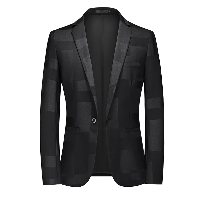 

New Men Business Social Suit Jacket Summer Men's Single breasted Thin Dress Male Jacquard Blazers Coats 22800334