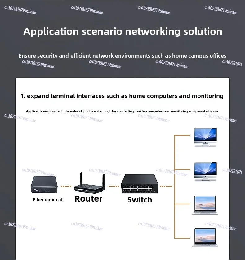 KP-9000-16G/1 Gigabit 16-port 24-port switch enterprise network cable splitter