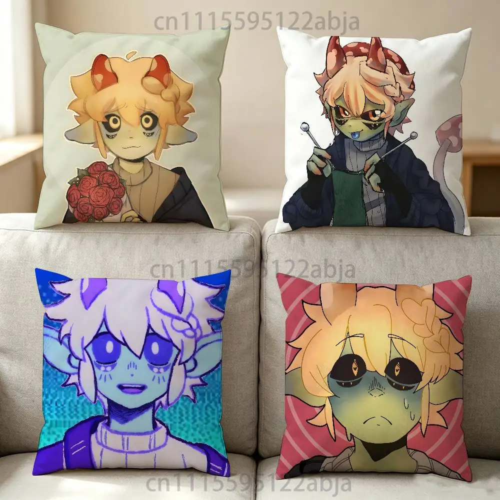 Game M-Mushroom O-Oasis Mychael Laser Throw Pillow Case 40x40cm Decoration DIY Square Chair Pillowcase Pad Cover