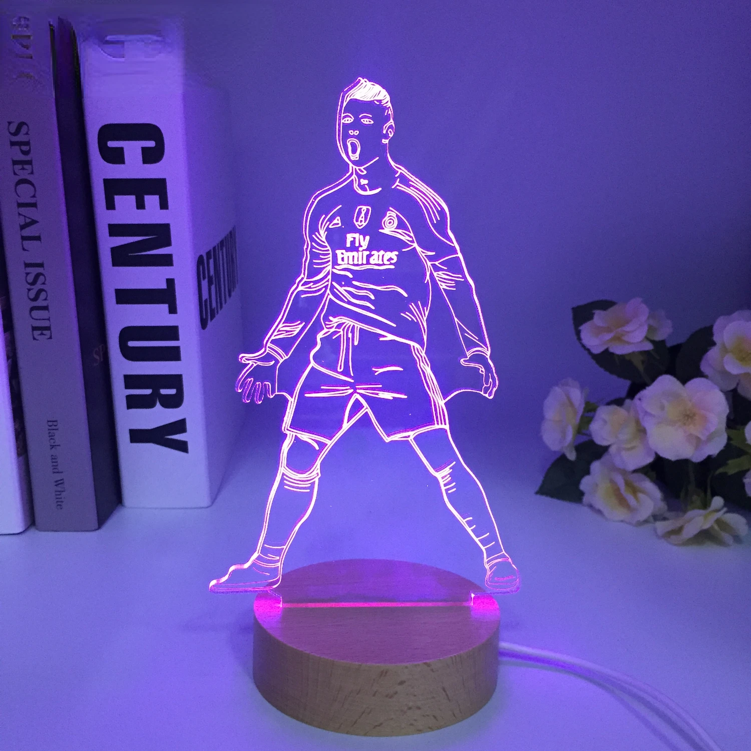 

New Perfect Unique 3D Visual Skating Football Players LED Night Light Desk Lamp - Ideal Office Desktop Decoration and Holiday Gi