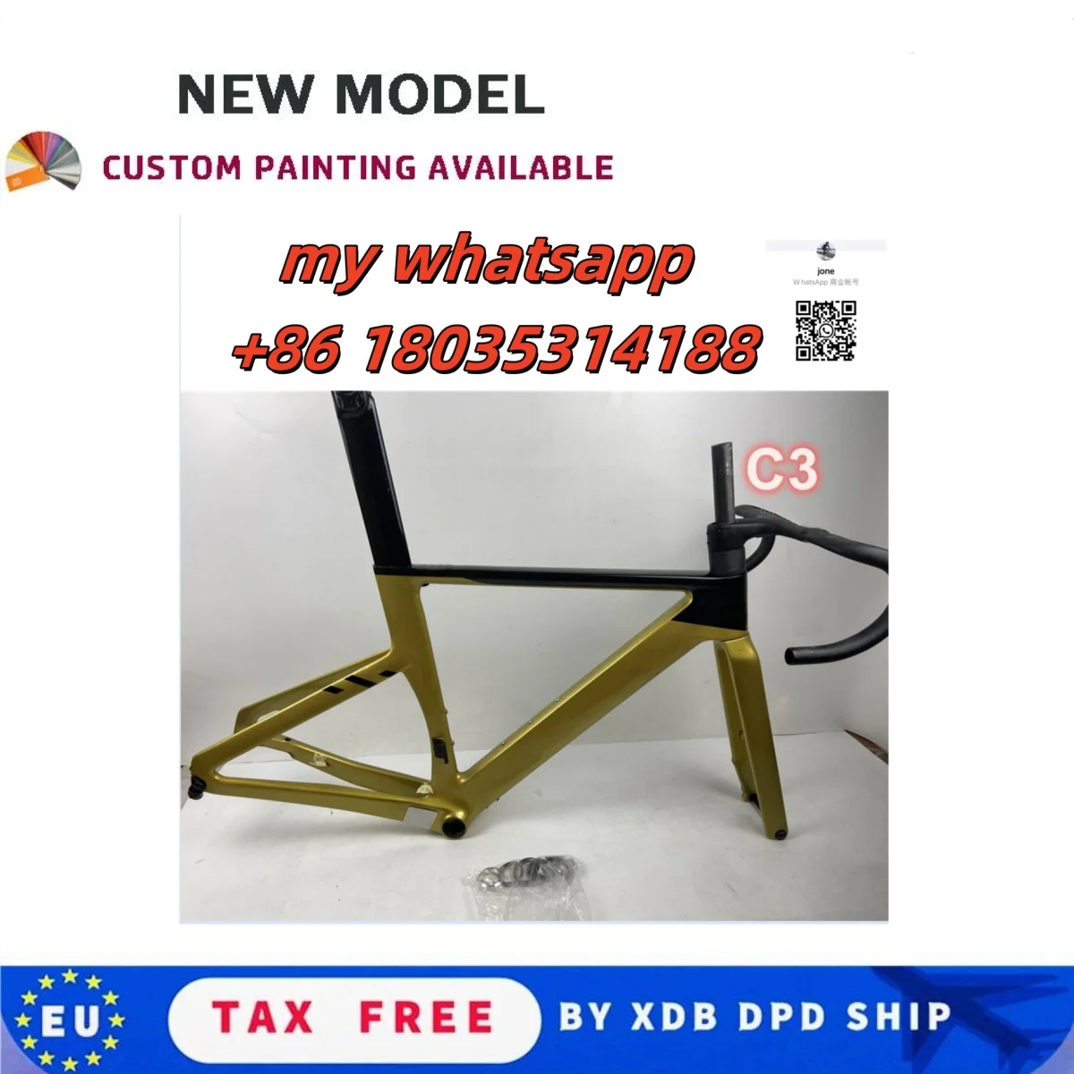 2024  Road Carbon Bike  Aero  Disc Brake Road Bicyice Frames Racing Bicycles Various Colors are Welcome To Choose From