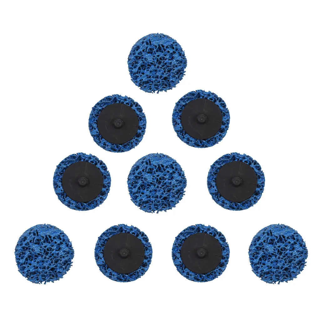 10Pcs Blue 2 Inch Quick Change Easy Strip And Clean Discs For Paint Rust New